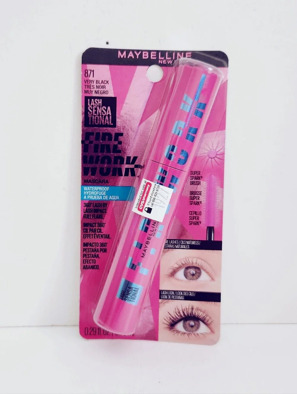 🐢2/$15 Maybelline Lash Sensational Firework Waterproof Mascara Very Black